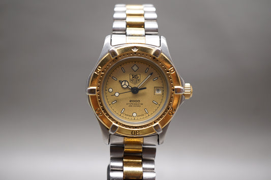 Tag Heuer 2000 964.008 Two Tone Gold Dial Professional Ladies Quartz Watch