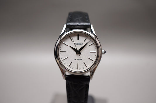 Seiko Exceline SWDL209 4J41 Dia-Shield White Dial Ladies Quartz Watch