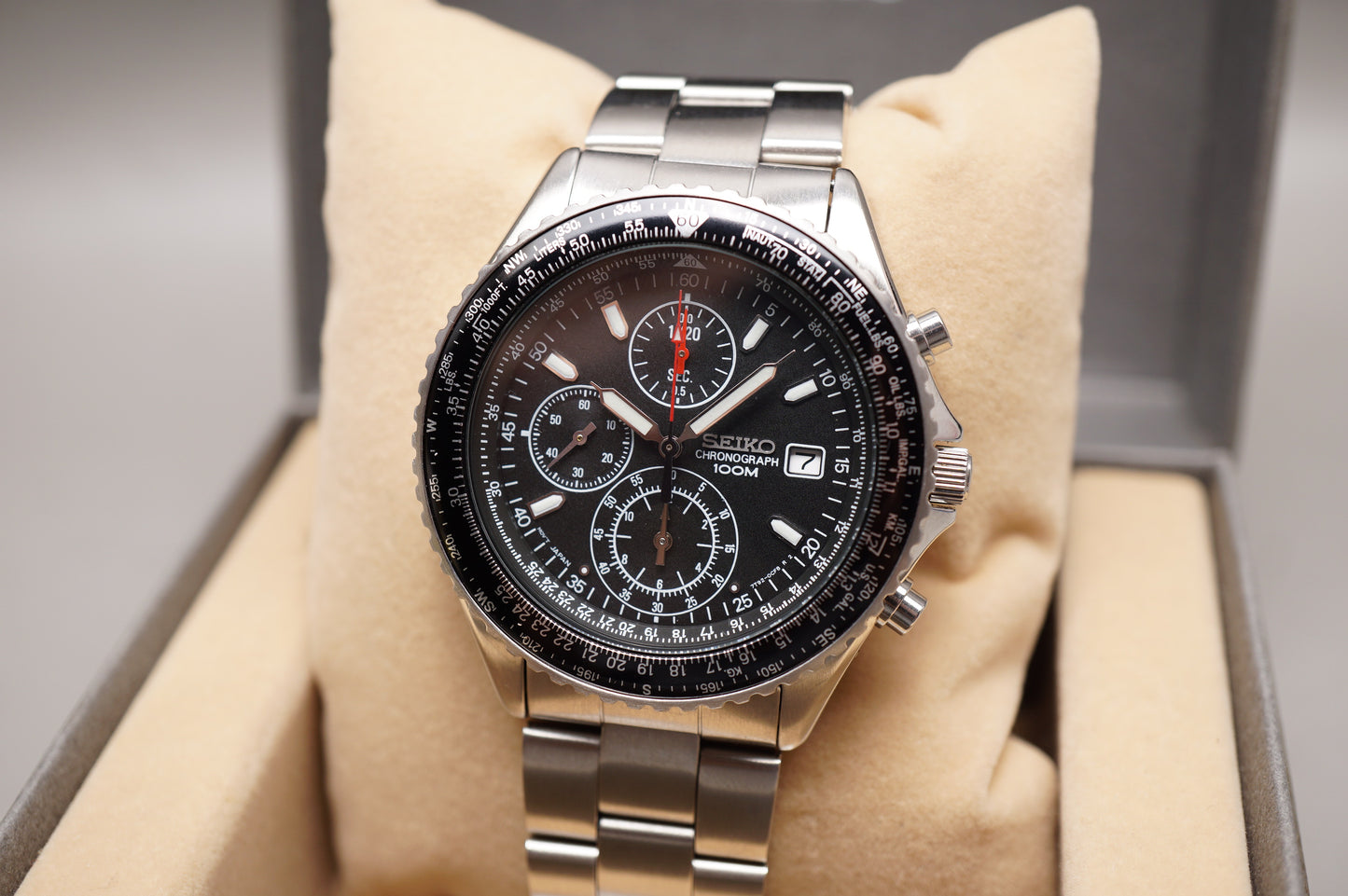 Seiko SND253P1 7T92 Flightmaster Pilot Chronograph Quartz Watch