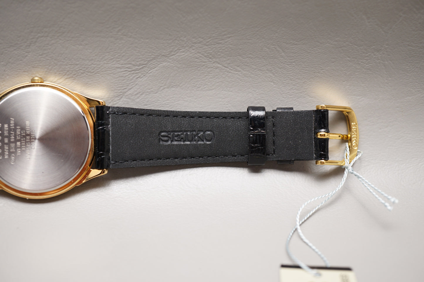 Unworn NOS Seiko SBTB004 7N01 Gold Tone White Dial JDM Quartz Watch