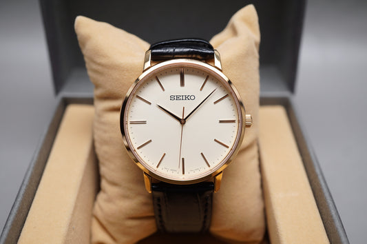 Seiko Selection SCXP076 7N01 Gold Feather Reissue JDM Quartz Watch