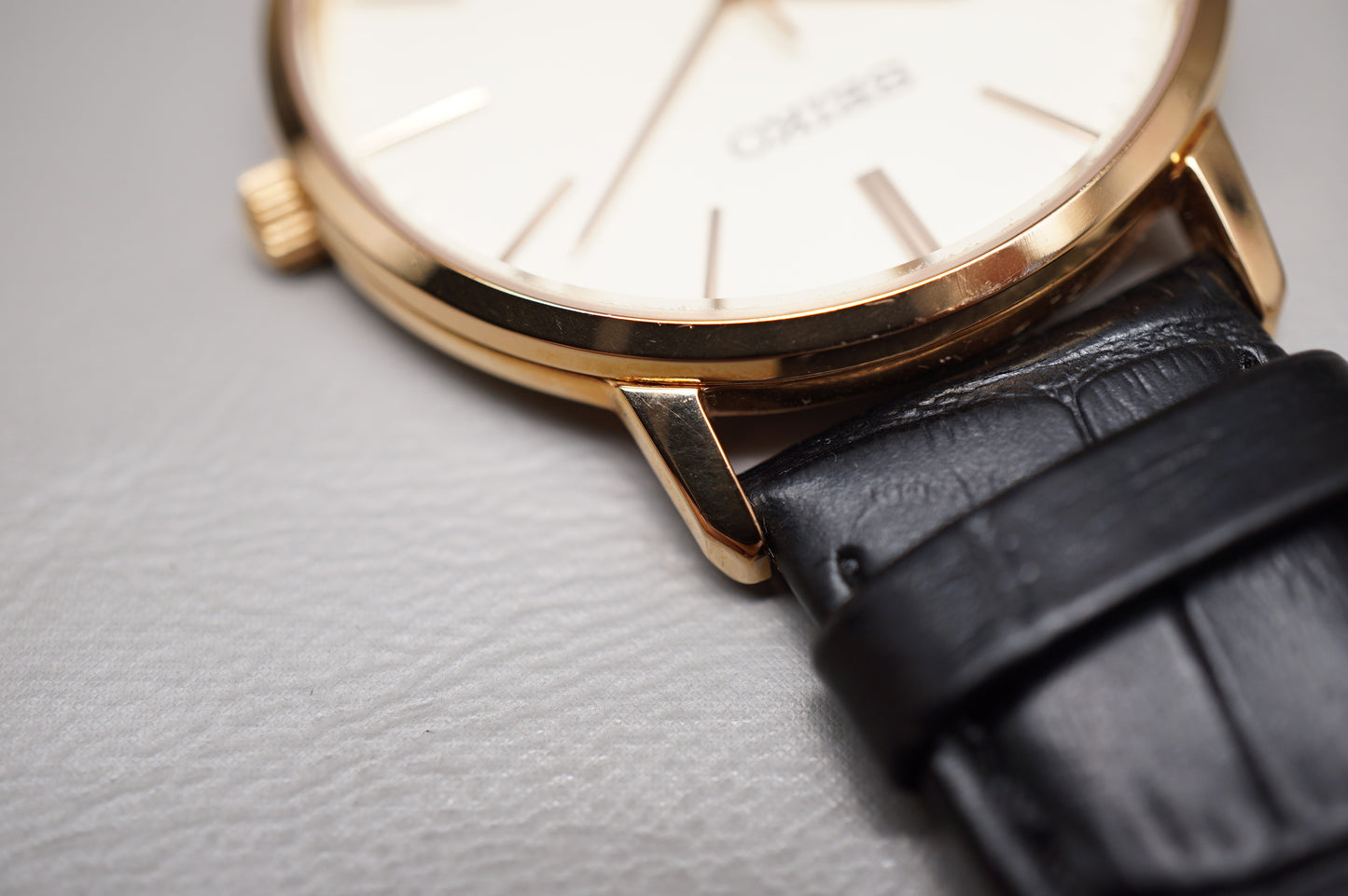 Seiko Selection SCXP076 7N01 Gold Feather Reissue JDM Quartz Watch