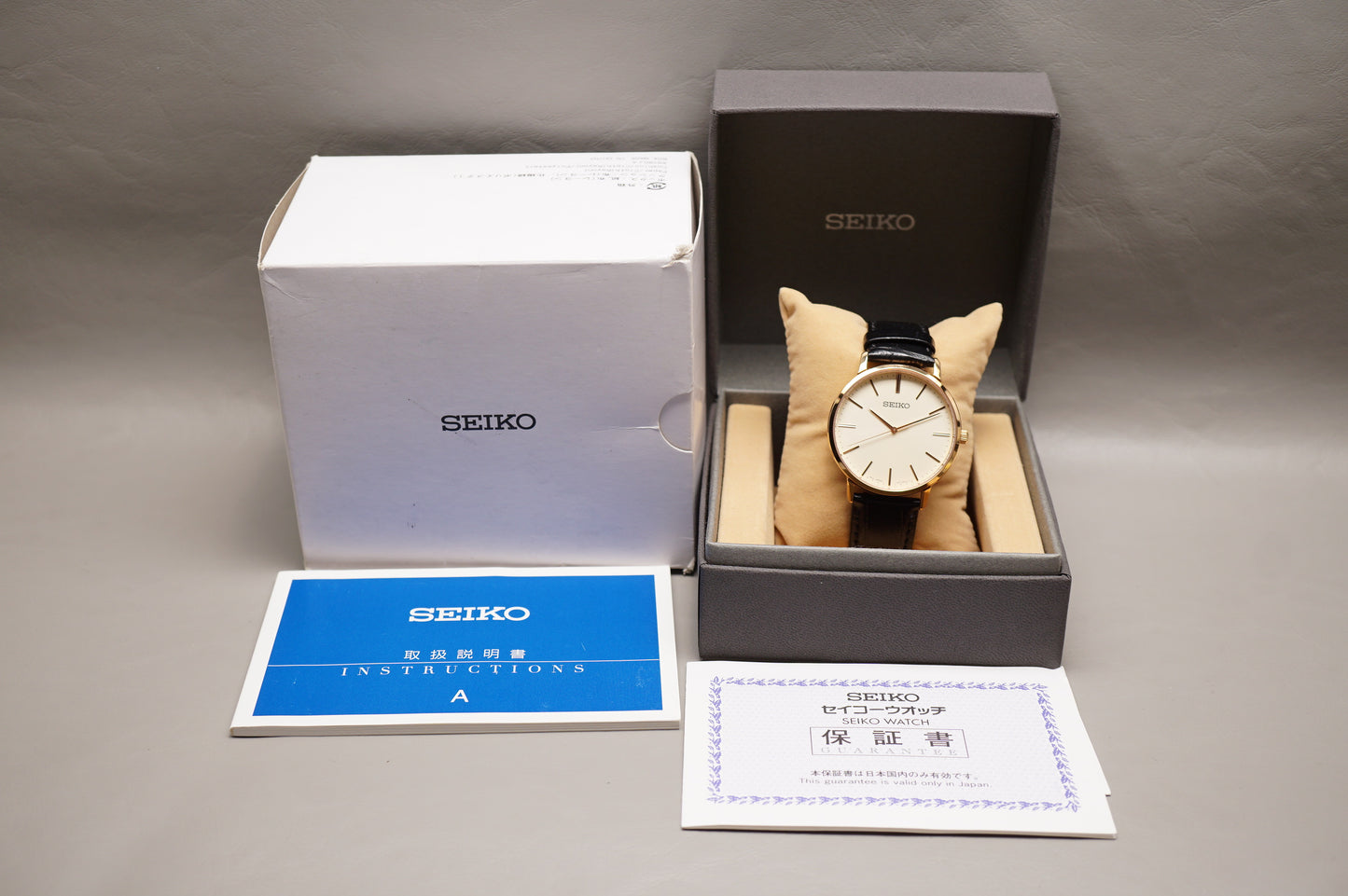 Seiko Selection SCXP076 7N01 Gold Feather Reissue JDM Quartz Watch