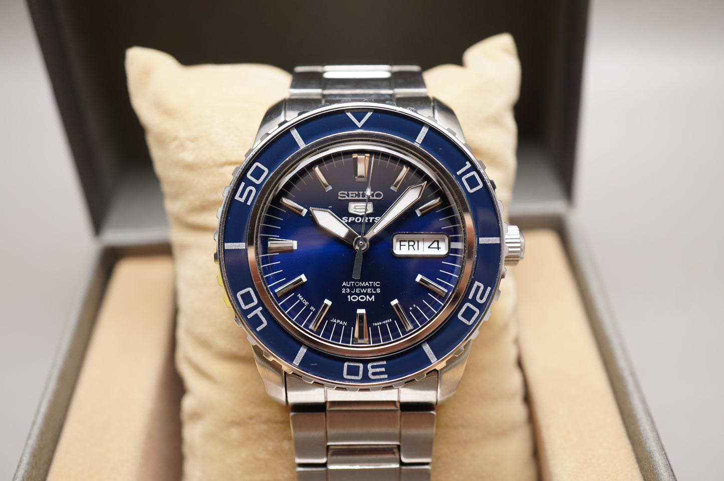 Seiko 5 Sports SNZH53J1 7S36 Fifty Five Fathoms Blue Dial Automatic Watch