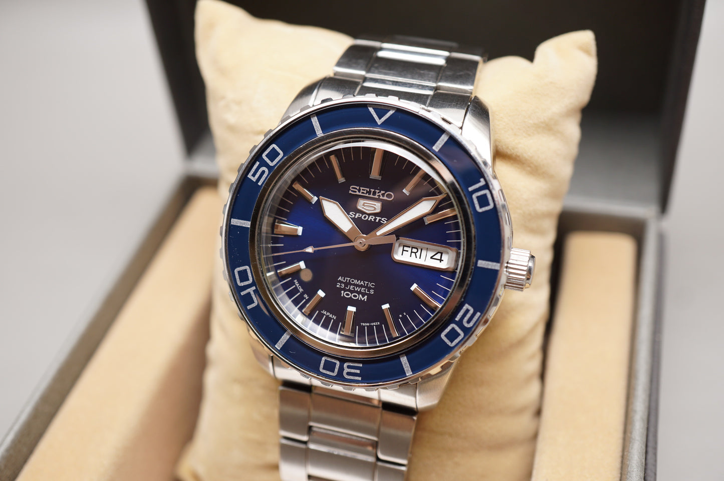 Seiko 5 Sports SNZH53J1 7S36 Fifty Five Fathoms Blue Dial Automatic Watch