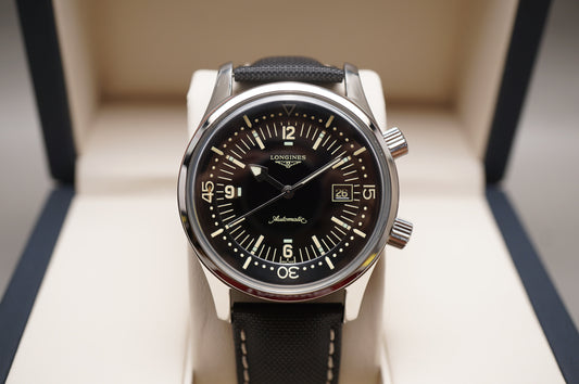Longines Heritage L3.774.4.50.0 Legend Diver Black 42Mm Automatic Swiss Watch