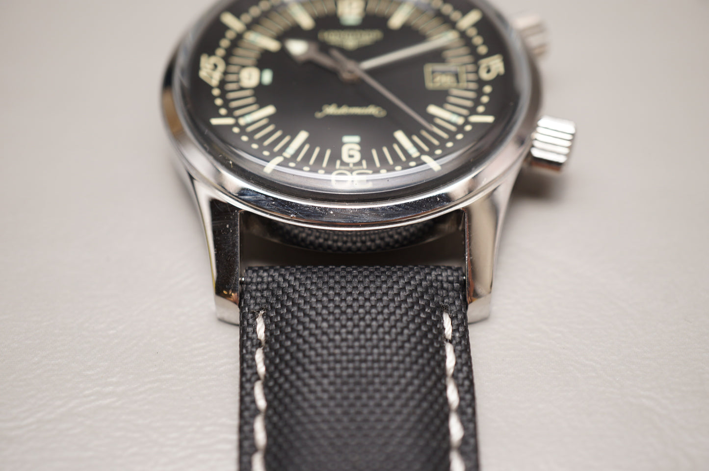 Longines Heritage L3.774.4.50.0 Legend Diver Black 42Mm Automatic Swiss Watch