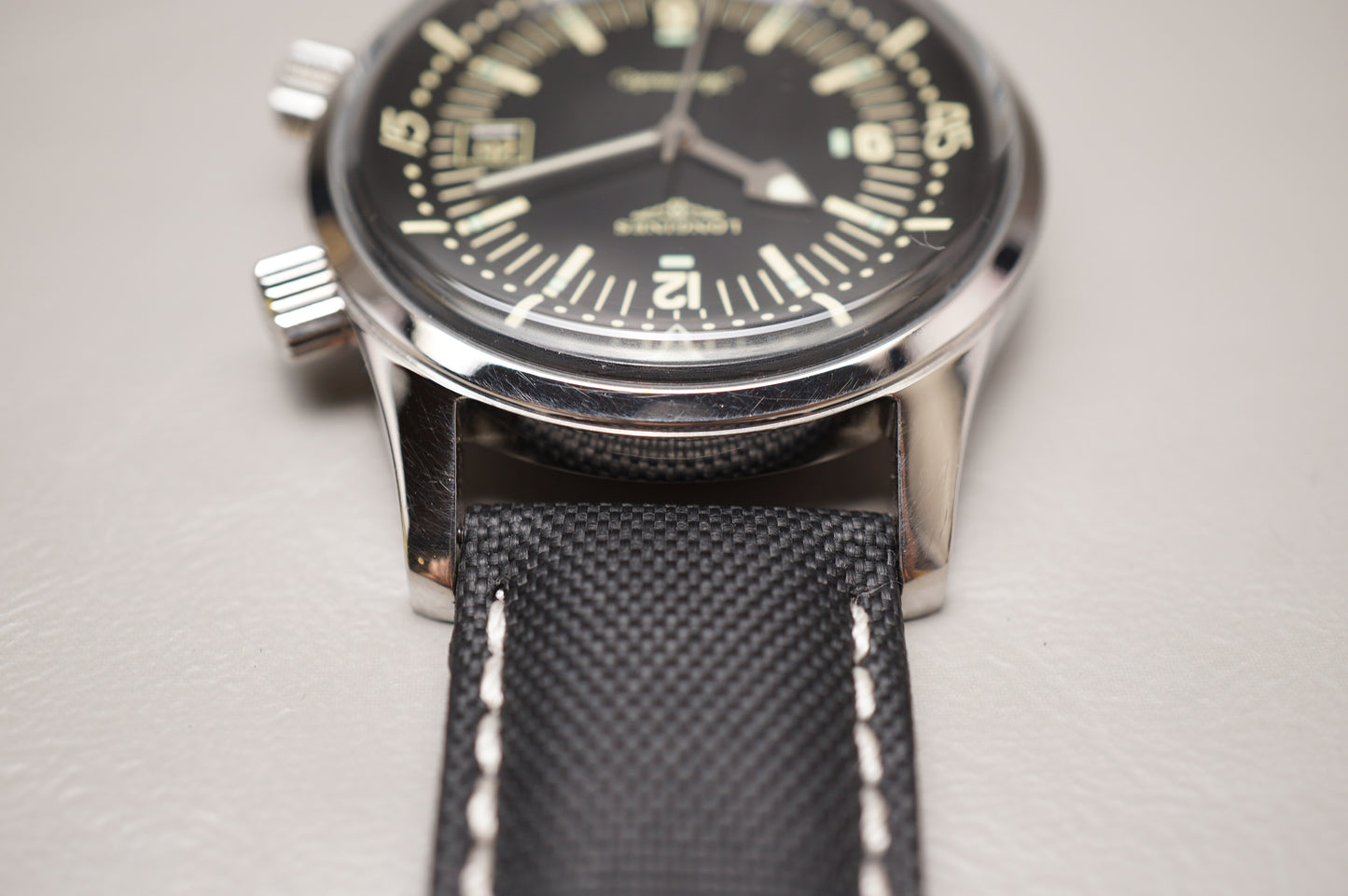 Longines Heritage L3.774.4.50.0 Legend Diver Black 42Mm Automatic Swiss Watch