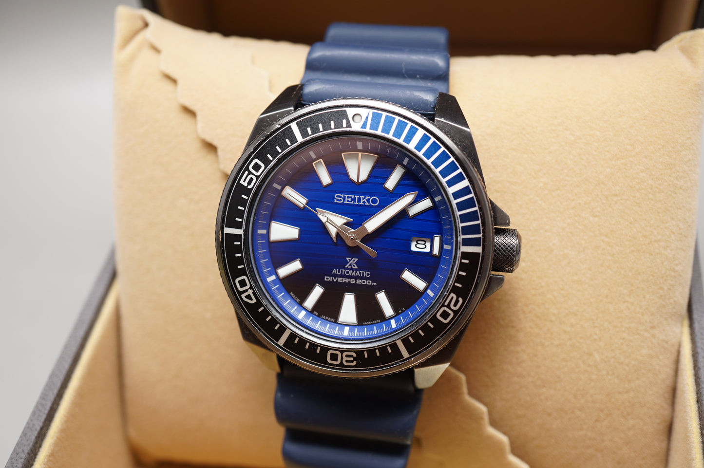 Seiko Prospex SBDY025 4R35 Save The Ocean Blue Dial Samurai Automatic Watch