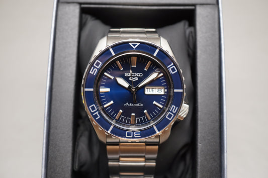 Seiko 5 Sports SBSA259 4R36 Blue Dial Suits Style JDM 5KX Automatic Watch