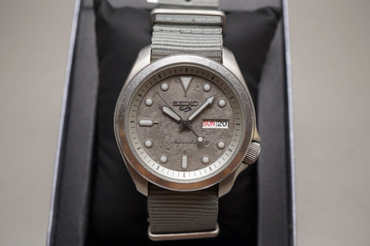Seiko 5 Sports SRPG63K1 4R36 Cement Grey Dial Automatic Watch