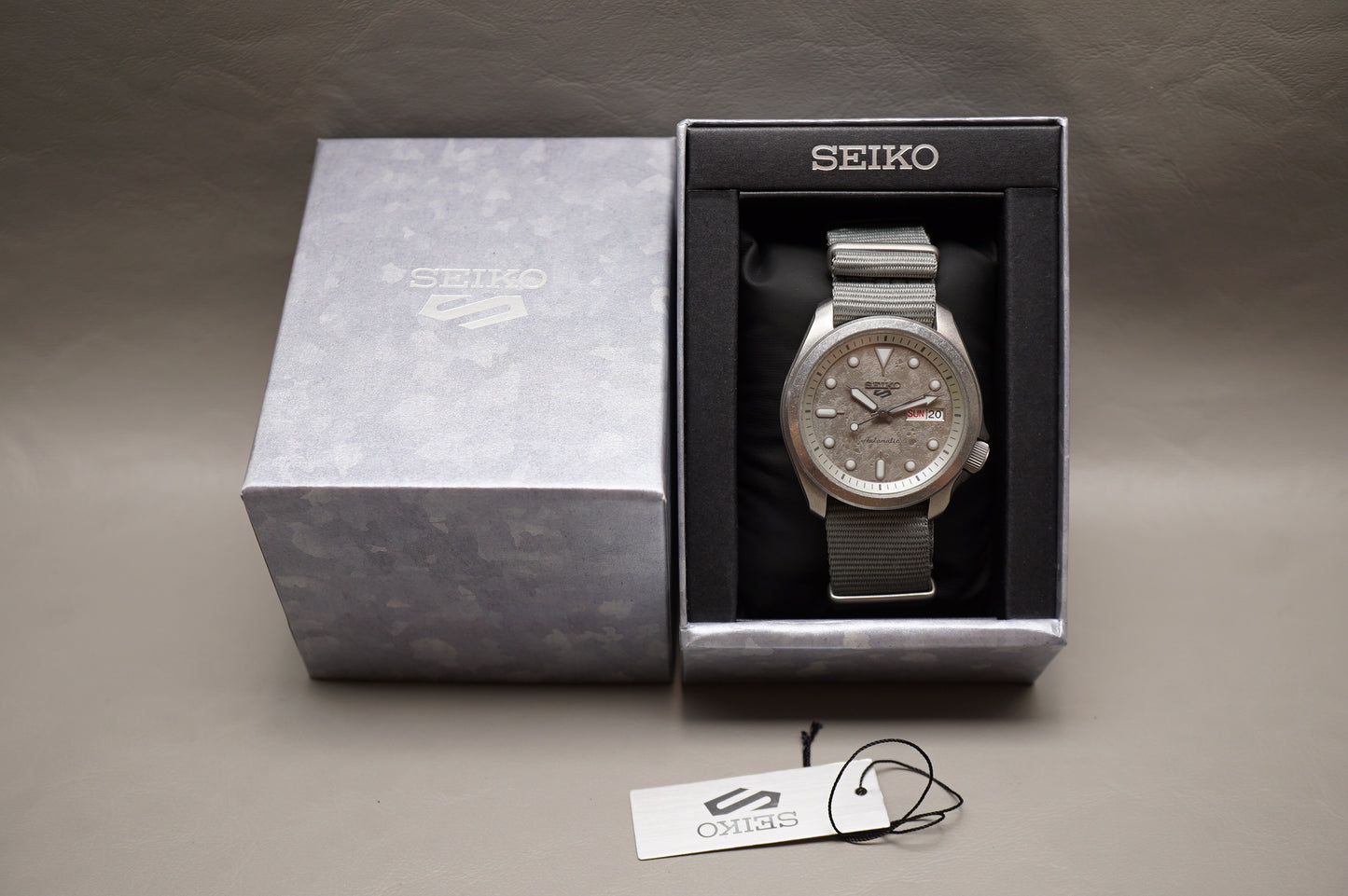 Seiko 5 Sports SRPG63K1 4R36 Cement Grey Dial Automatic Watch