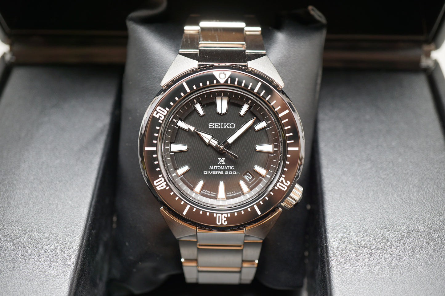 Seiko Prospex SBDC039 6R15 Black Dial Transocean Divers Automatic Watch