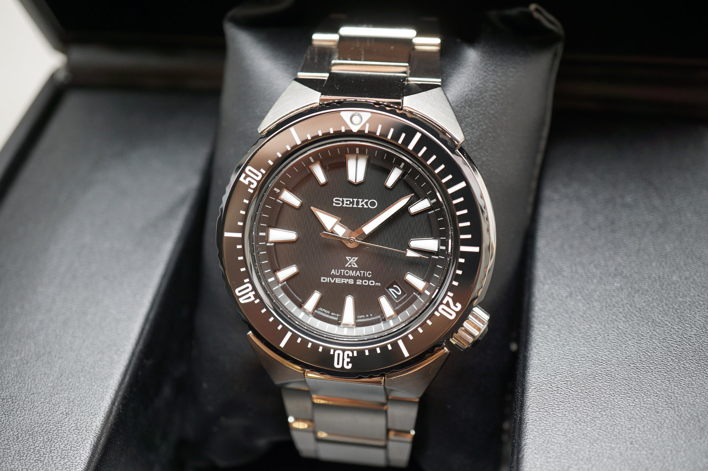 Seiko Prospex SBDC039 6R15 Black Dial Transocean Divers Automatic Watch