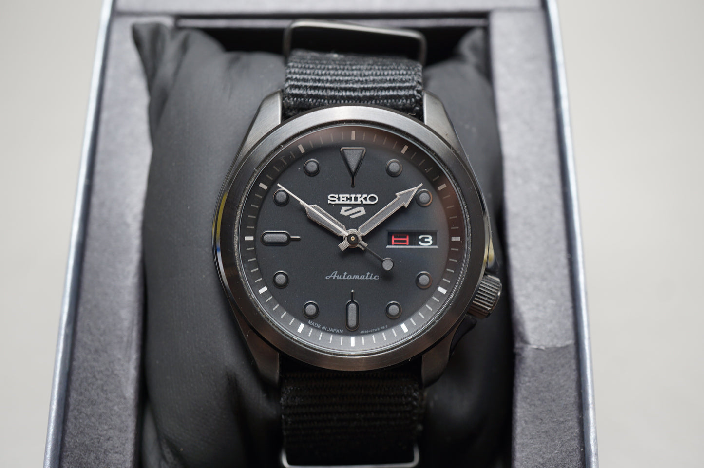 Seiko 5 Sports SBSA059 4R36 Blacked Out Street Style JDM Automatic Watch