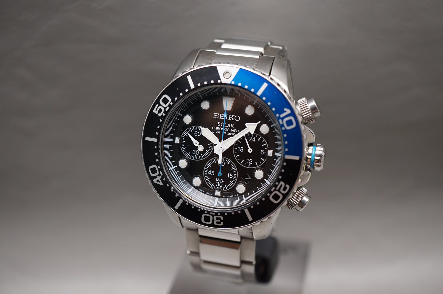 Seiko Prospex SSC781P1 V175 Black Divers 200M Solar Quartz Chronograph Watch