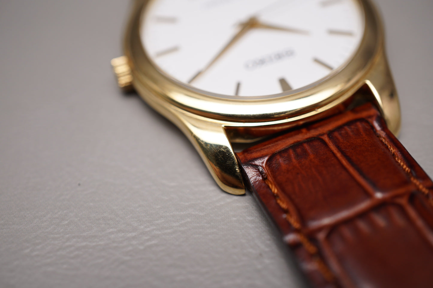 Seiko Spirit SCXP032 7N01 Gold Tone White Dial Quartz Watch
