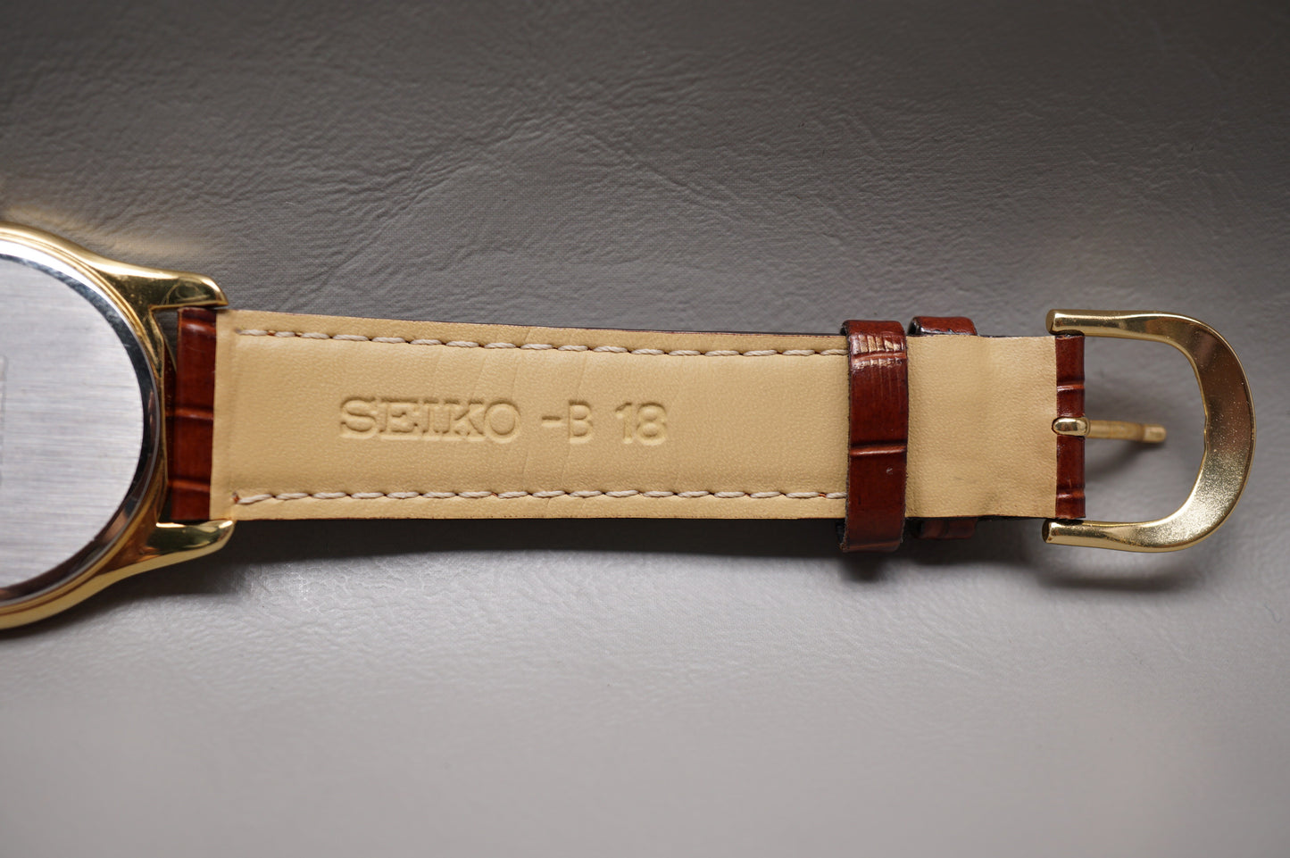 Seiko Spirit SCXP032 7N01 Gold Tone White Dial Quartz Watch