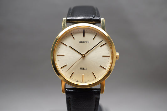 Vintage 1996 Seiko Spirit 7N01-7060 Gold Tone Quartz Jdm Watch