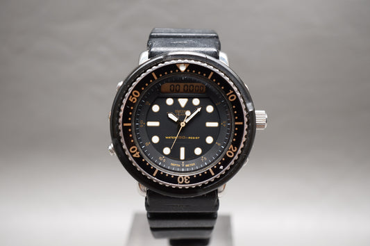 Vintage 1984 Seiko H558-600A Golden Arnie Digital Quartz Watch Original Rare
