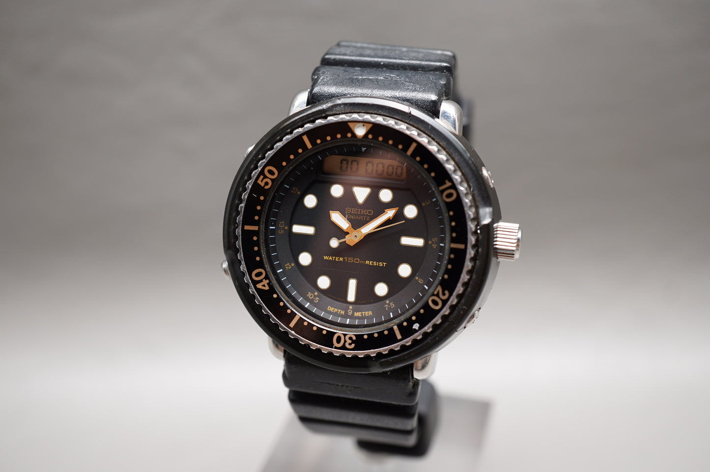 Vintage 1984 Seiko H558-600A Golden Arnie Digital Quartz Watch Original Rare
