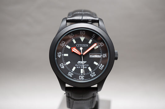 Vintage Citizen Oxy 8200-S81926 Black Dial Field Style Automatic Watch