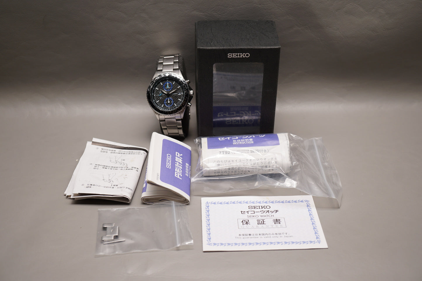 Seiko SZER035 7T92 ANA Flightmaster Pilot JDM Chronograph Quartz Watch