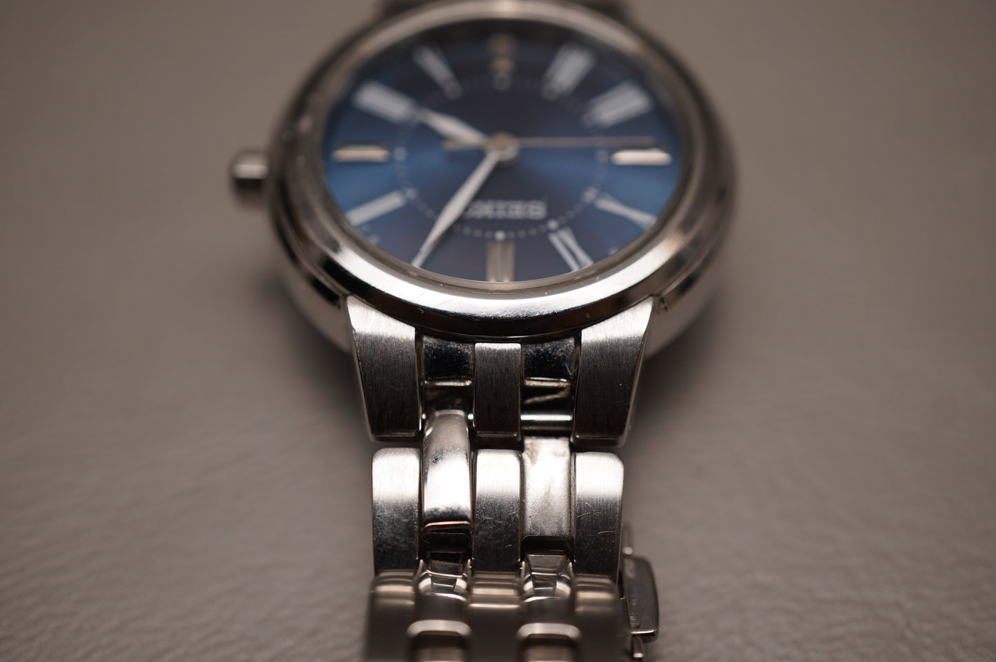 Seiko Selection SSDY025 1B21 Sunburst Blue Radio Wave Solar Quartz Ladies Watch