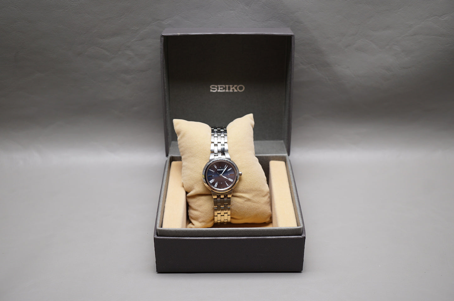 Seiko Selection SSDY025 1B21 Sunburst Blue Radio Wave Solar Quartz Ladies Watch