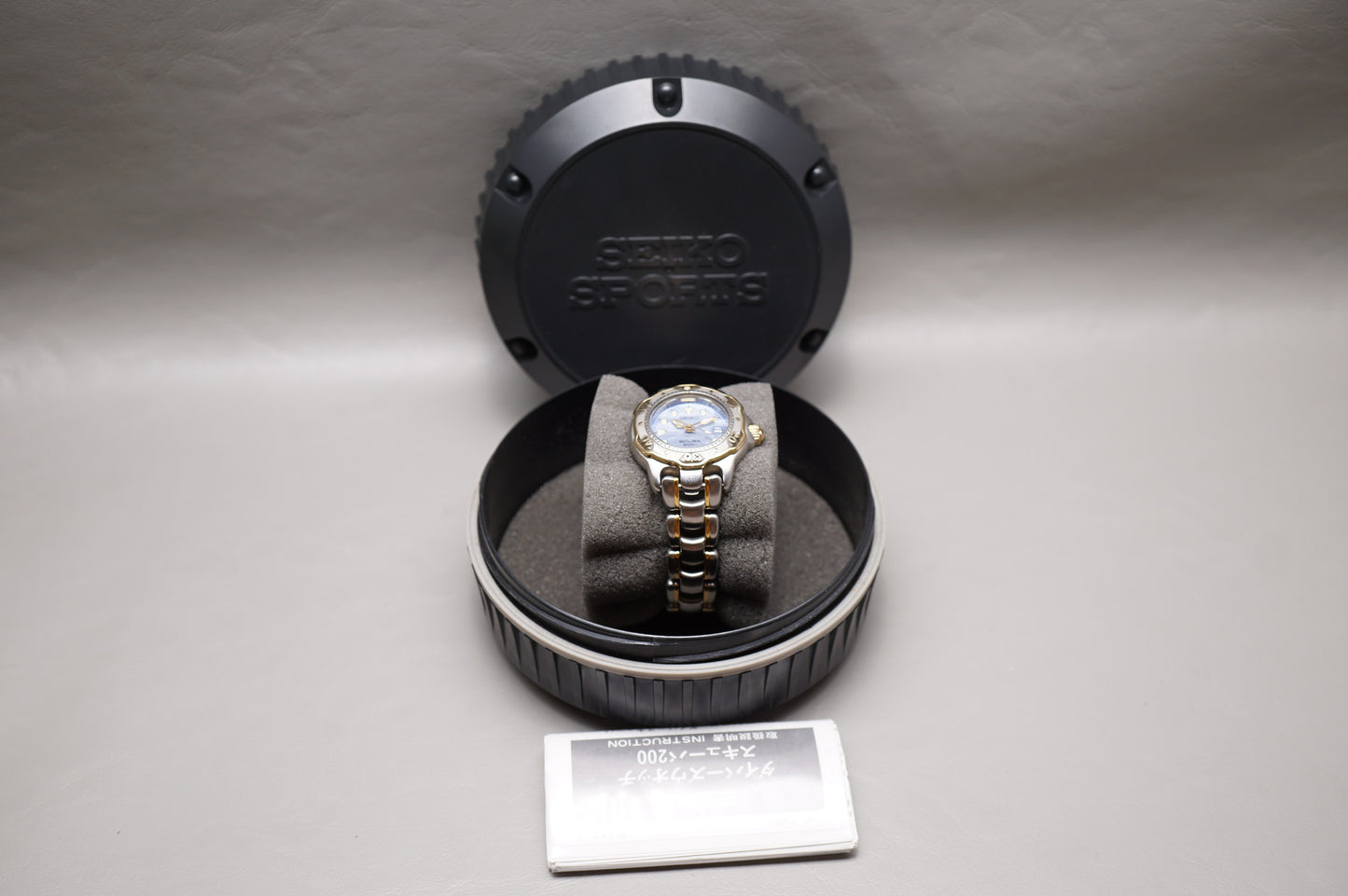 Vintage 1994 Seiko 7N85-0070 Blue Pearled Dial Scuba 200M Diver Quartz Watch