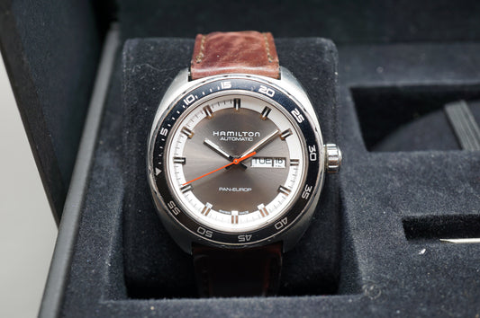 Hamilton American Classic H35415781 Pan Europ Grey Dial Automatic Watch READ