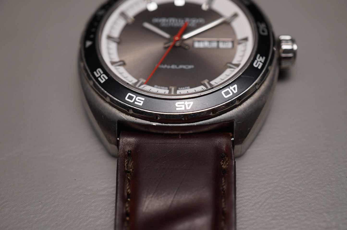 Hamilton American Classic H35415781 Pan Europ Grey Dial Automatic Watch READ