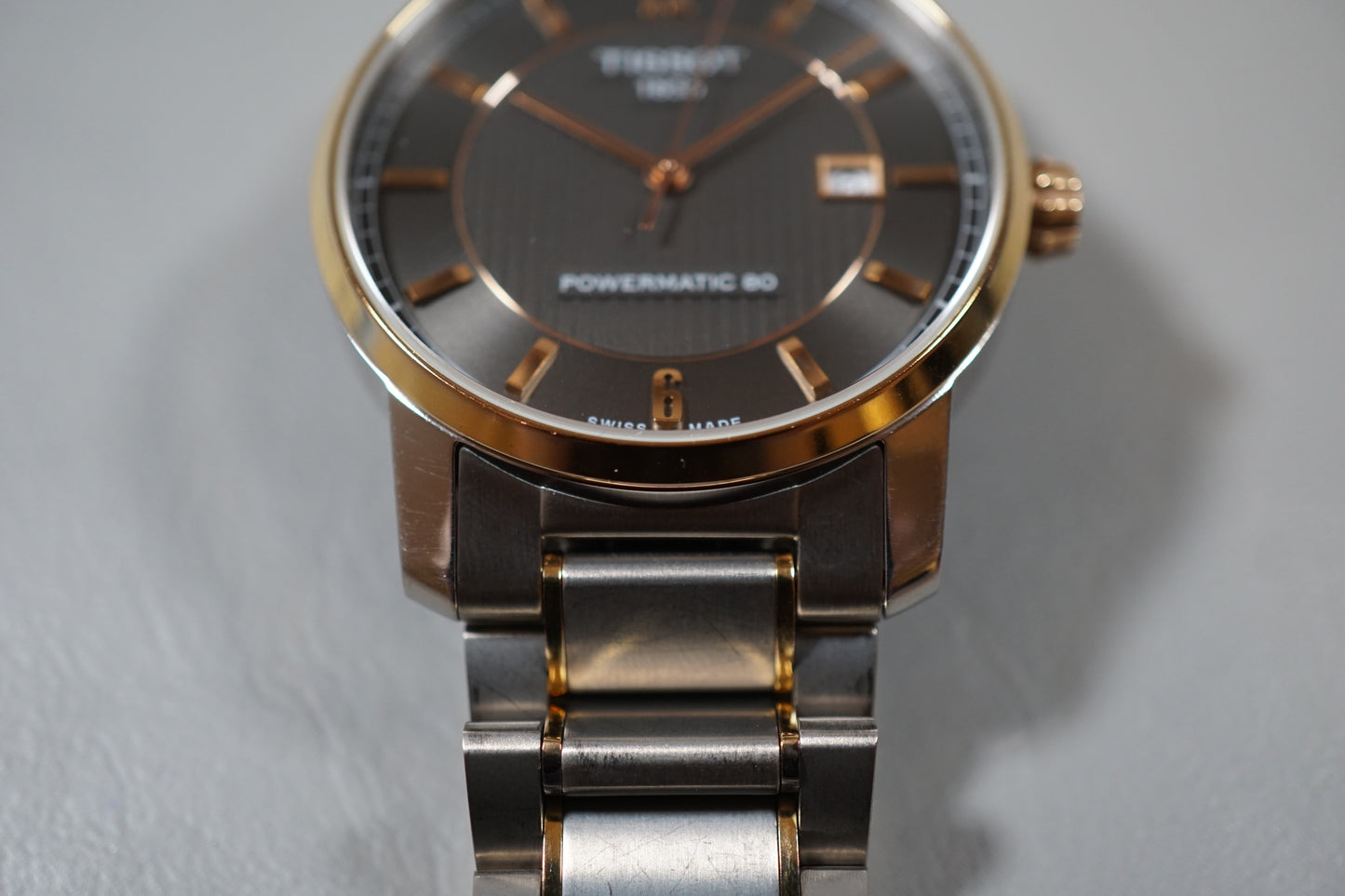 Tissot 1853 T087407A Powermatic 80 T-Classic Titanium Two-Tone Automatic Watch