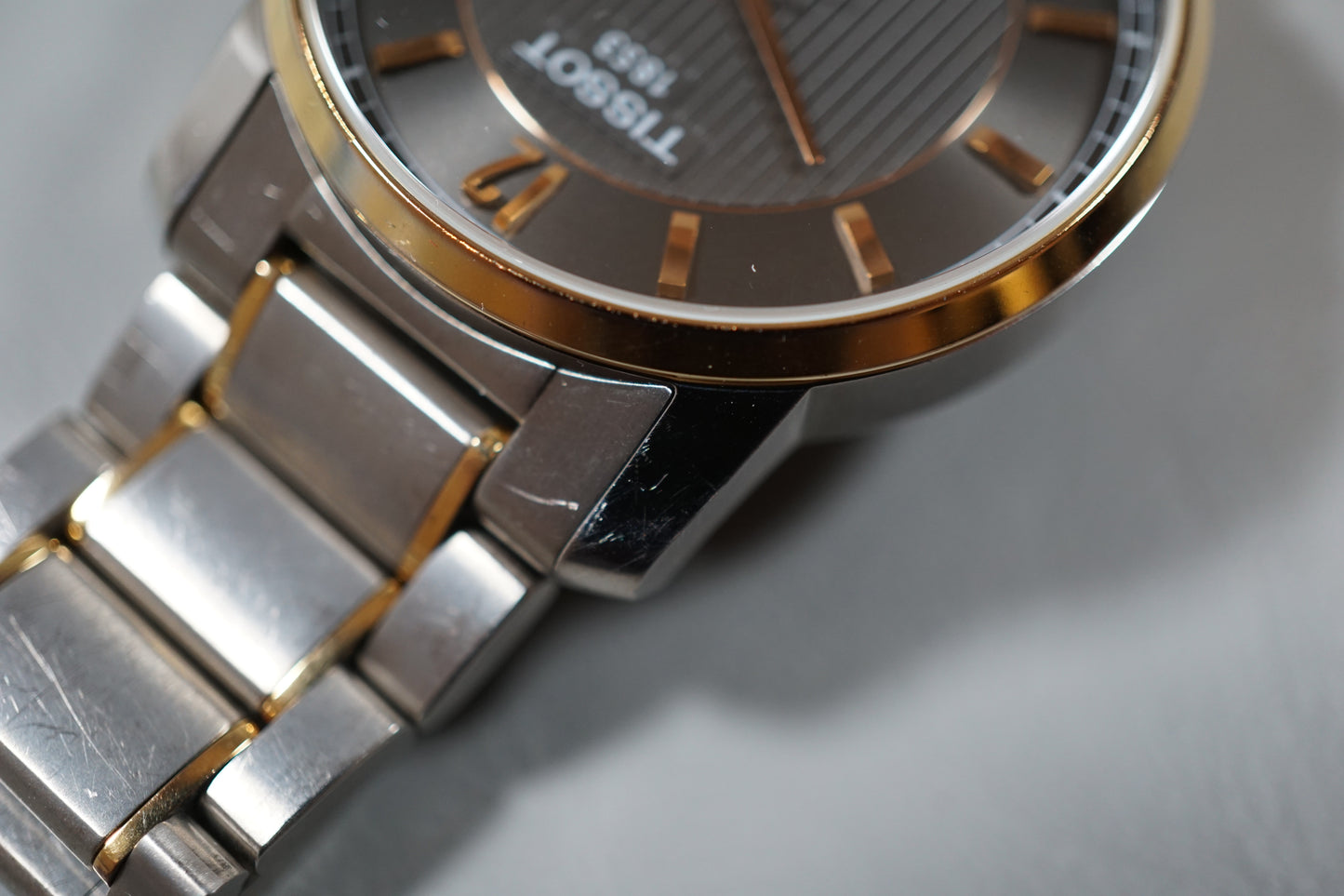 Tissot 1853 T087407A Powermatic 80 T-Classic Titanium Two-Tone Automatic Watch