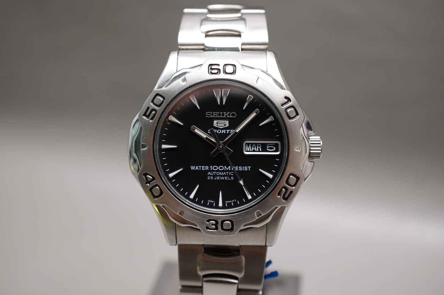 Unworn NOS Seiko 5 Sports SNZ301K1 7S36 Black Dial Automatic Watch