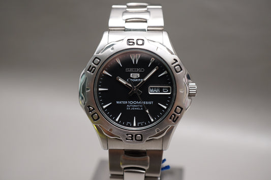 Unworn NOS Seiko 5 Sports SNZ301K1 7S36 Black Dial Automatic Watch