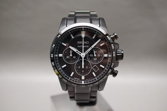 Seiko Brightz Phoenix SAGK009 8R28 Black JDM Automatic Chronograph Watch