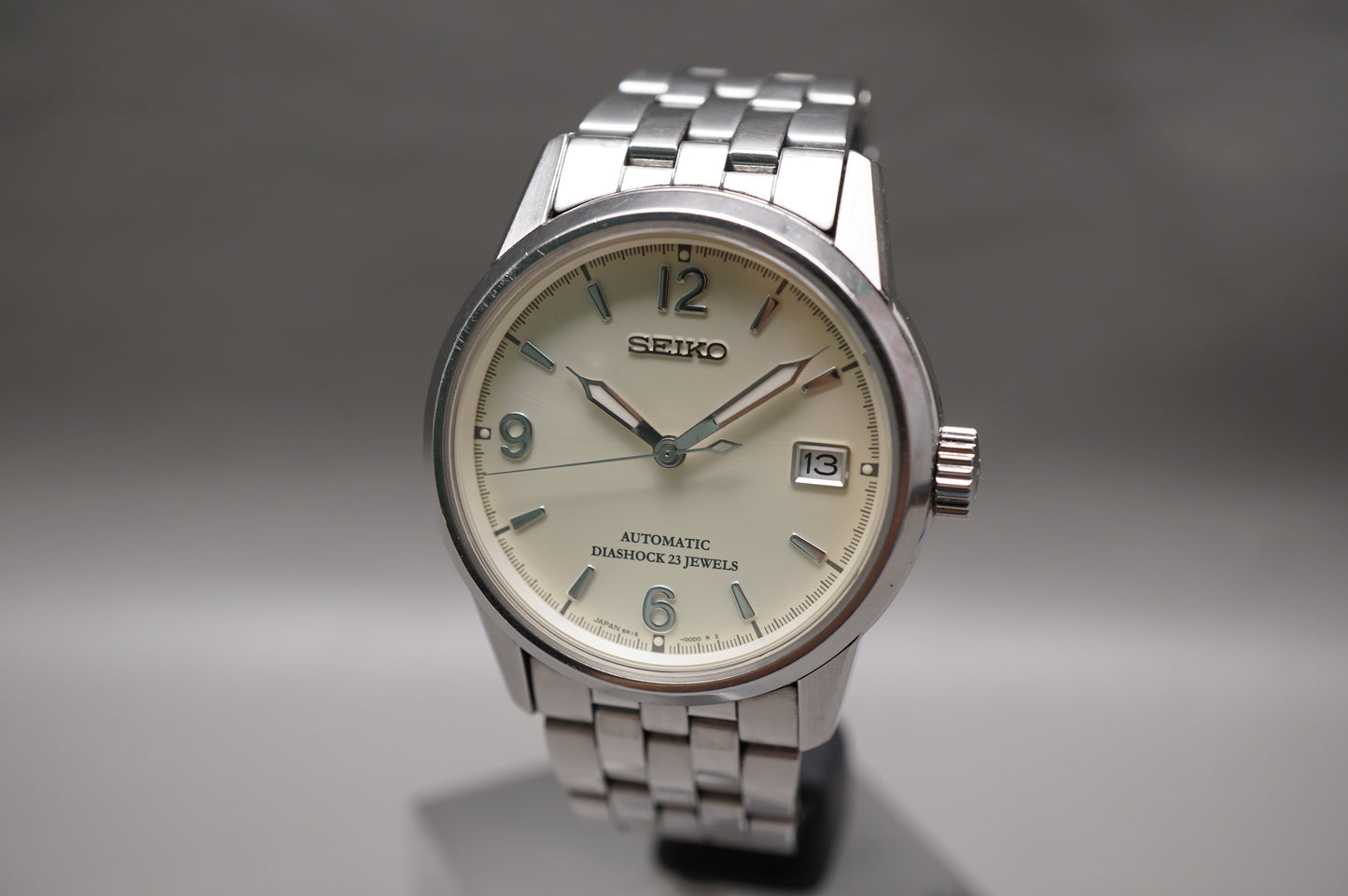 Seiko Spirit SCVS009 6R15 Creme Military Dial JDM Automatic Watch READ