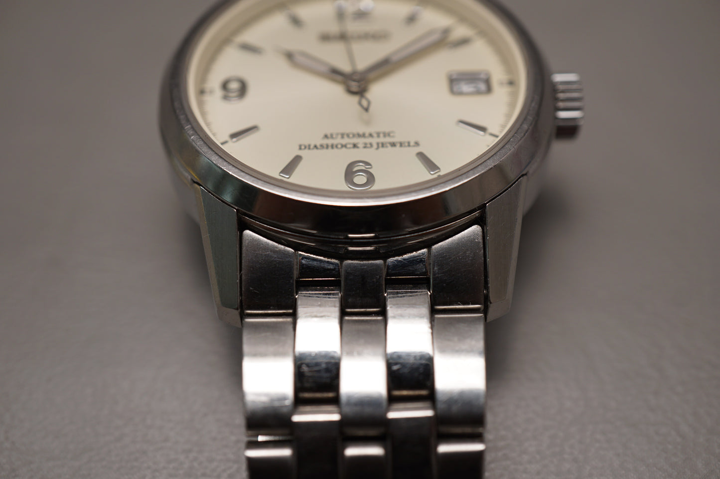 Seiko Spirit SCVS009 6R15 Creme Military Dial JDM Automatic Watch READ