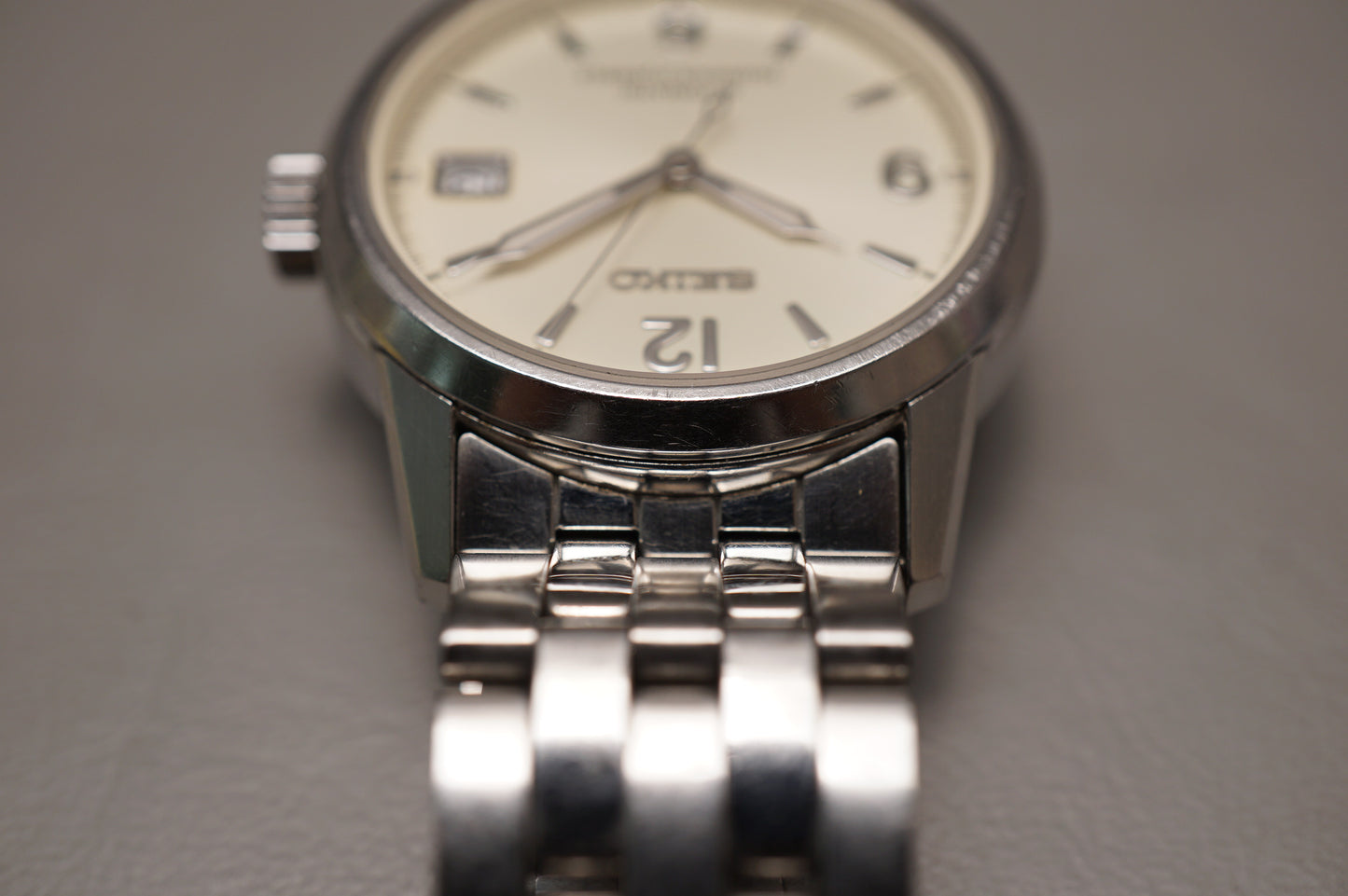 Seiko Spirit SCVS009 6R15 Creme Military Dial JDM Automatic Watch READ