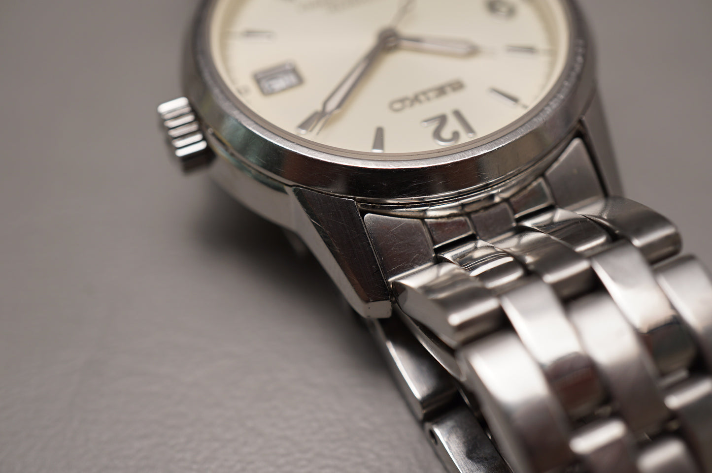 Seiko Spirit SCVS009 6R15 Creme Military Dial JDM Automatic Watch READ