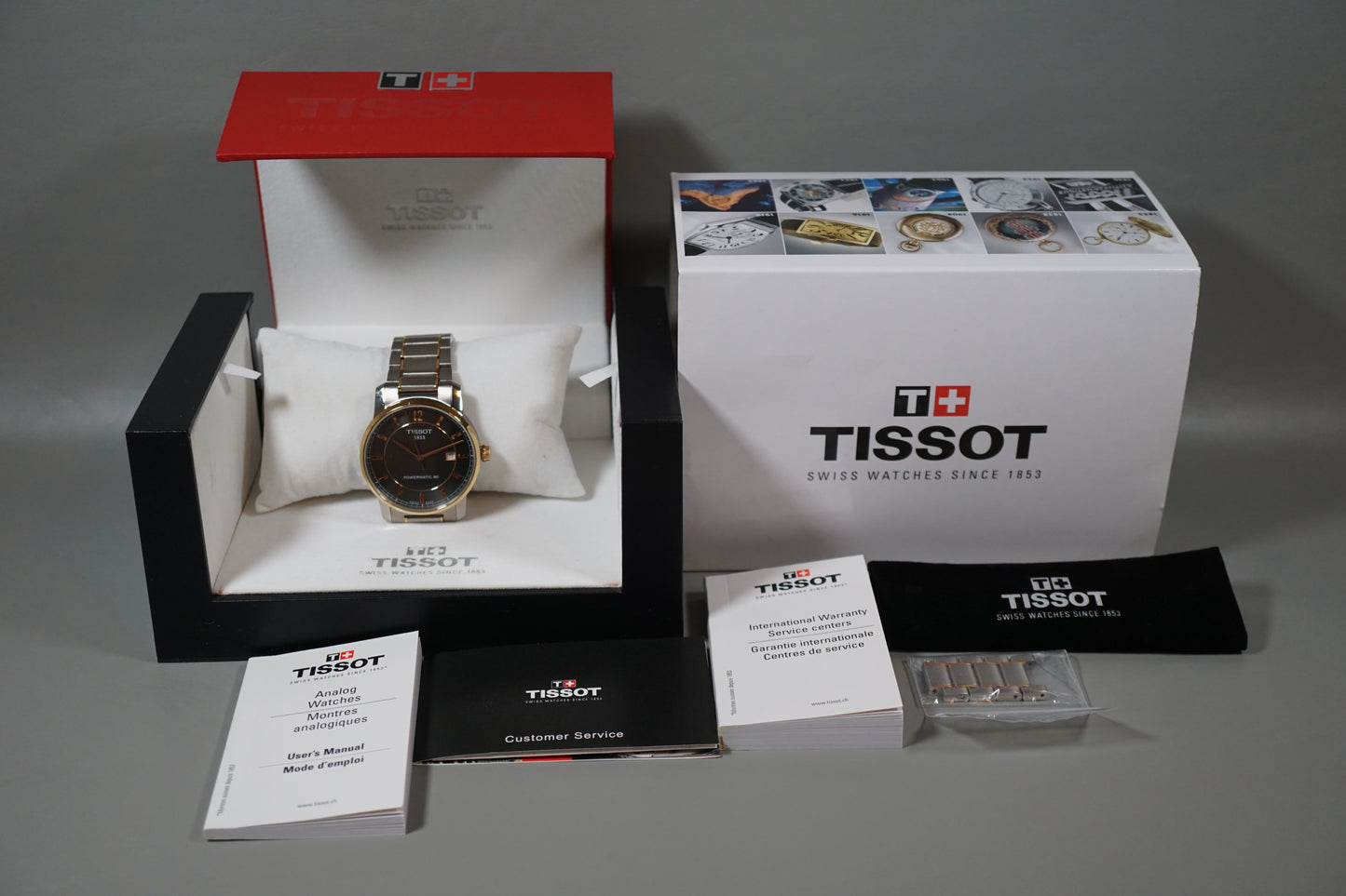 Tissot 1853 T087407A Powermatic 80 T-Classic Titanium Two-Tone Automatic Watch