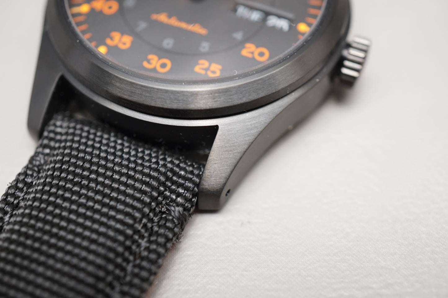 Unworn Seiko 5 Sports SBSA143 4R36 Flieger Style Black Orange Automatic Watch
