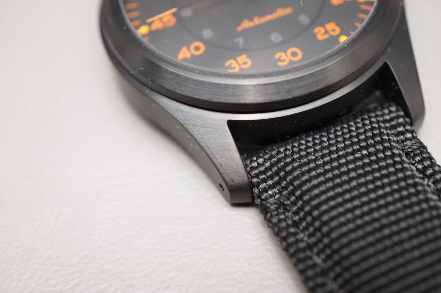 Unworn Seiko 5 Sports SBSA143 4R36 Flieger Style Black Orange Automatic Watch