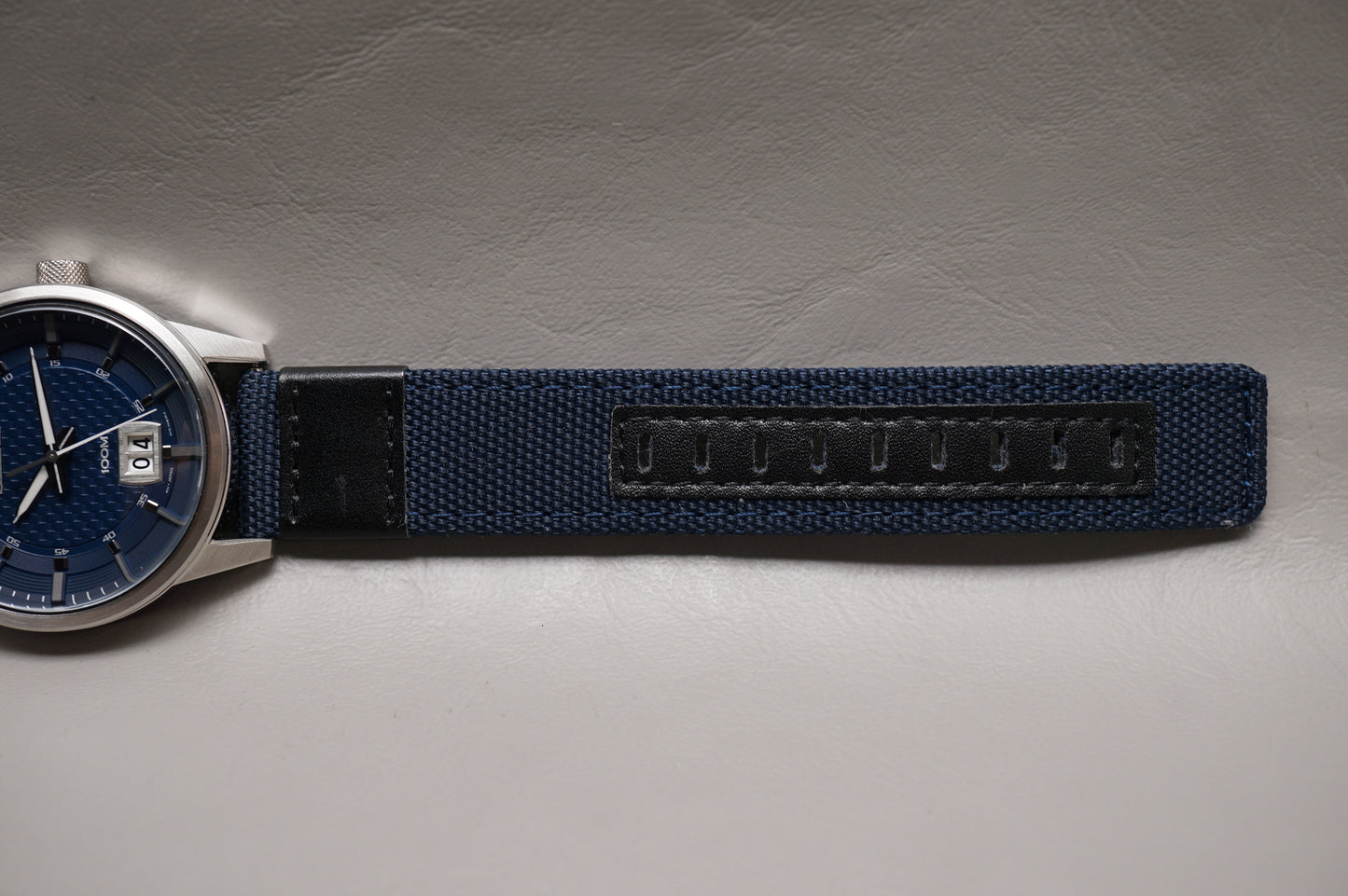 Unworn Seiko SUR287P1 6N76 Textured Blue Dial Big Date 41Mm Quartz Watch