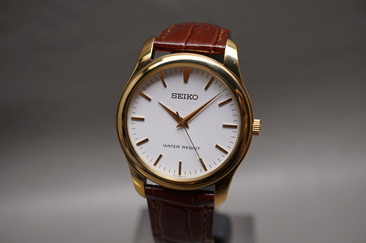 Seiko Spirit SCXP032 7N01 Gold Tone White Dial Quartz Watch