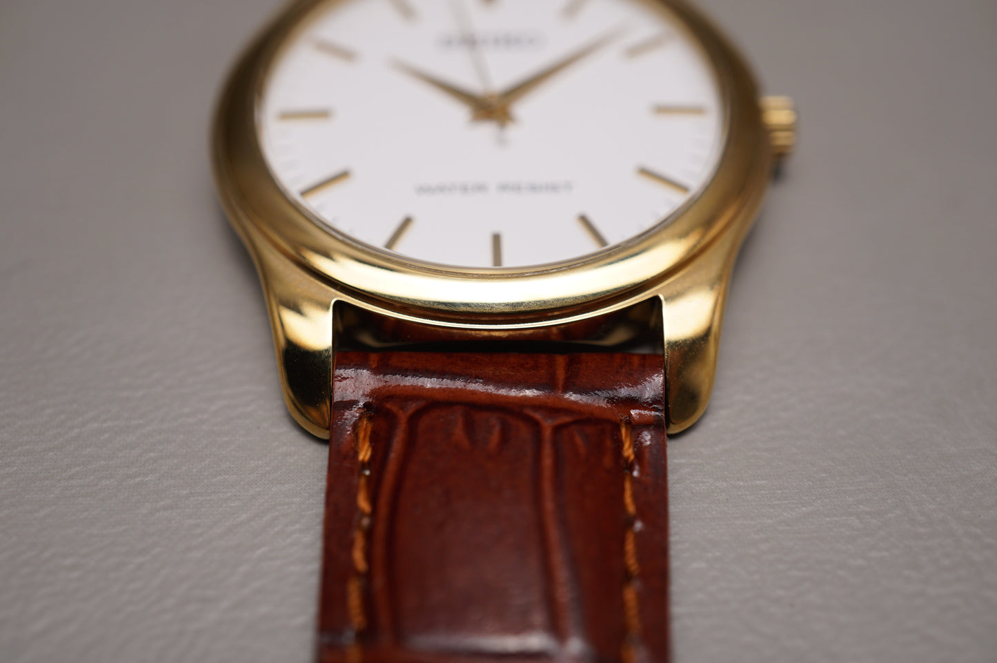 Seiko Spirit SCXP032 7N01 Gold Tone White Dial Quartz Watch