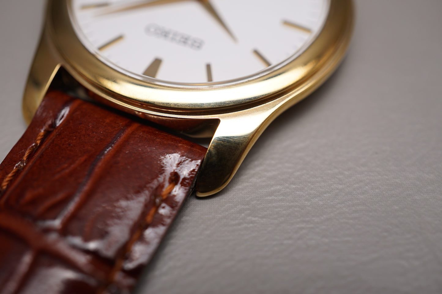 Seiko Spirit SCXP032 7N01 Gold Tone White Dial Quartz Watch