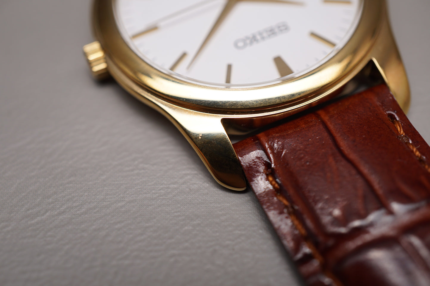 Seiko Spirit SCXP032 7N01 Gold Tone White Dial Quartz Watch