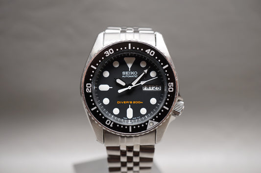 Seiko SKX013 7S26 Black Dial Divers 200M Automatic Watch Original Condition